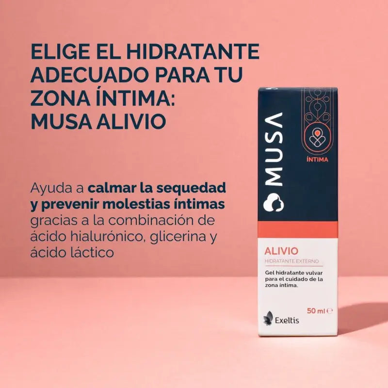 Musa Alivio Hidratante Vulvar, 50 ml + Hydragin Hidratante Vaginal, 6 Cánulas