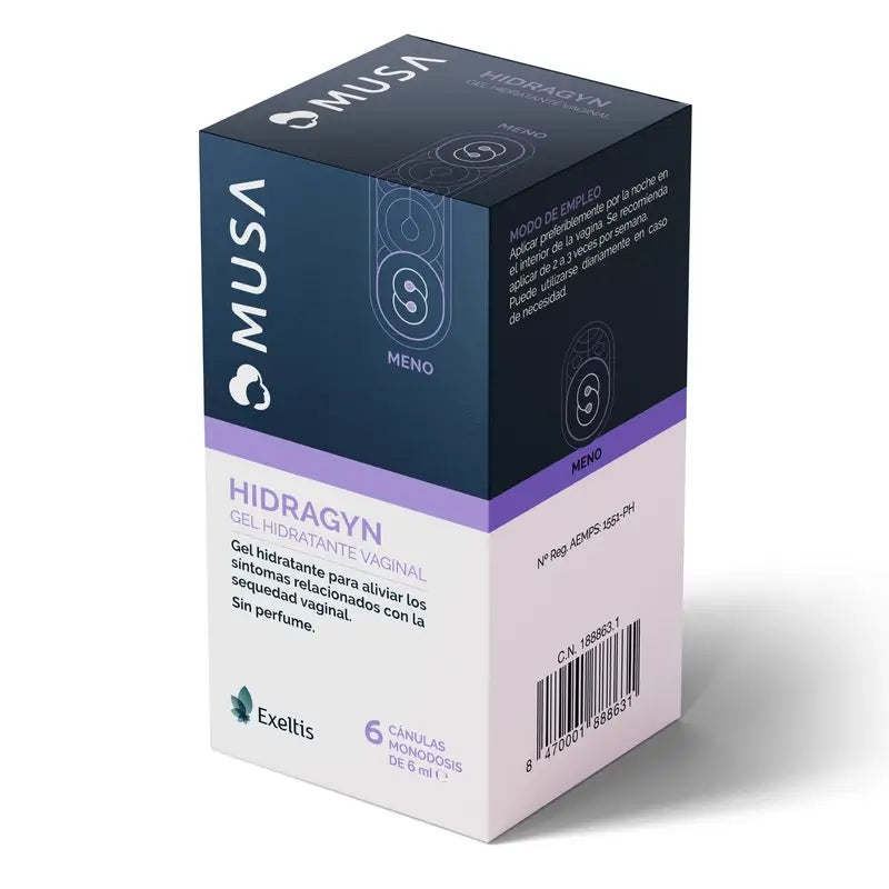 Musa Hydragin Hidratante Vaginal, 6 canulas