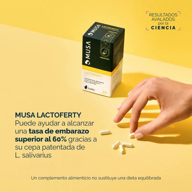 Musa Lactoferty Probiótico Fertilidad, 30 cápsulas