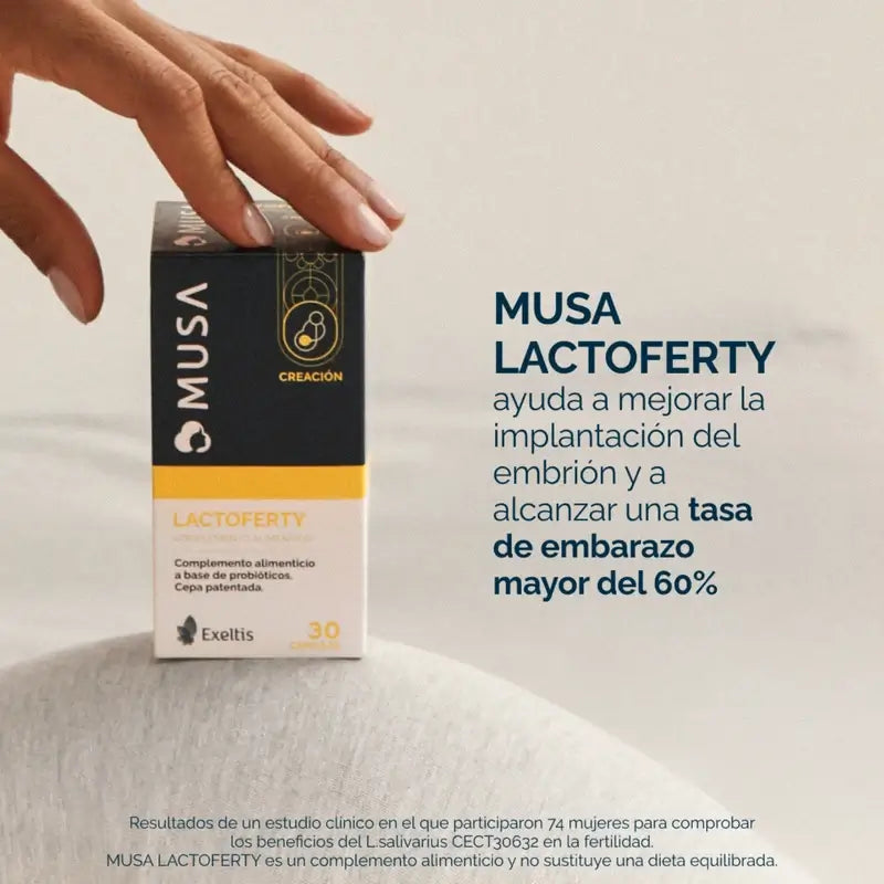 Musa Lactoferty Probiótico Fertilidad, 30 cápsulas