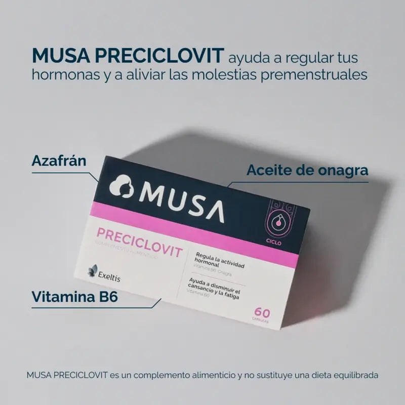 Musa Preciclovit Premenstrual, 60 cápsulas