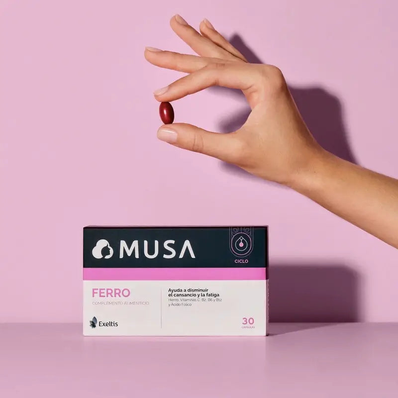 Musa Triplo Ferro Complemento Alimenticio Hierro , 3 x 30 cápsulas