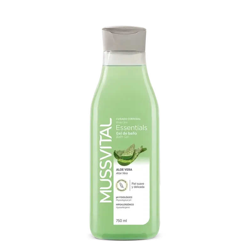 Mussvital Essentials Gel De Baño Aloe Vera , 750 ml