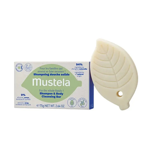 Mustela Champú Sólido Cabello Y Cuerpo, 75G