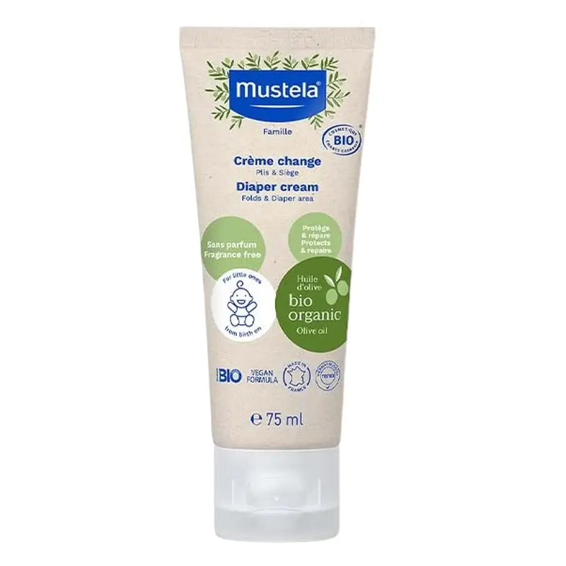 Mustela Crema Pañal Bio, Tubo 75 ml