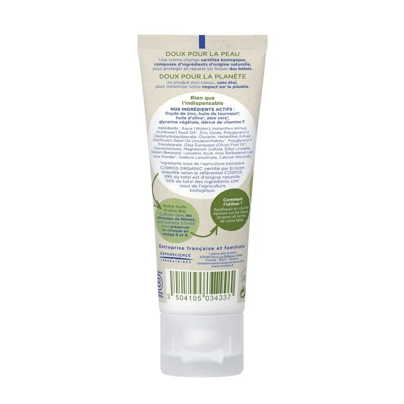 Mustela Crema Pañal Bio, Tubo 75 ml