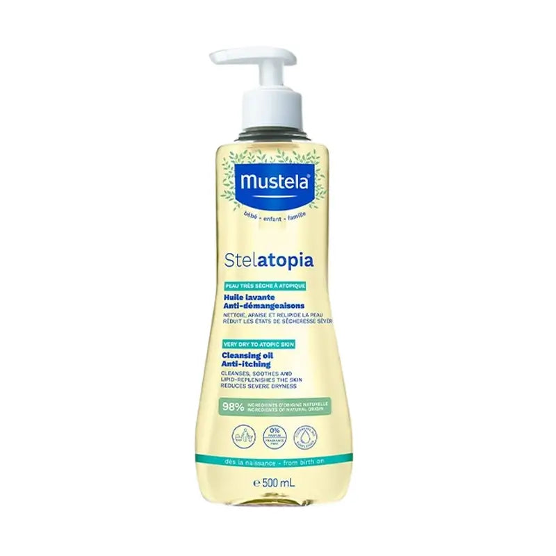 Mustela Stelatopia Aceite de Baño y Ducha, 500 ml