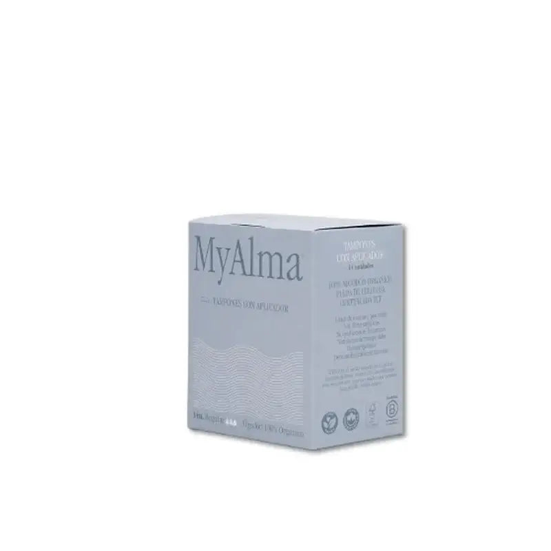 Myalma Tampones De Algodón 100% Orgánico Con Aplicador Mini , 14 unidades