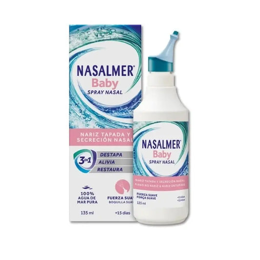Nasalmer Baby, Limpieza Nasal Suave Con Agua De Mar, Spray 135 Ml