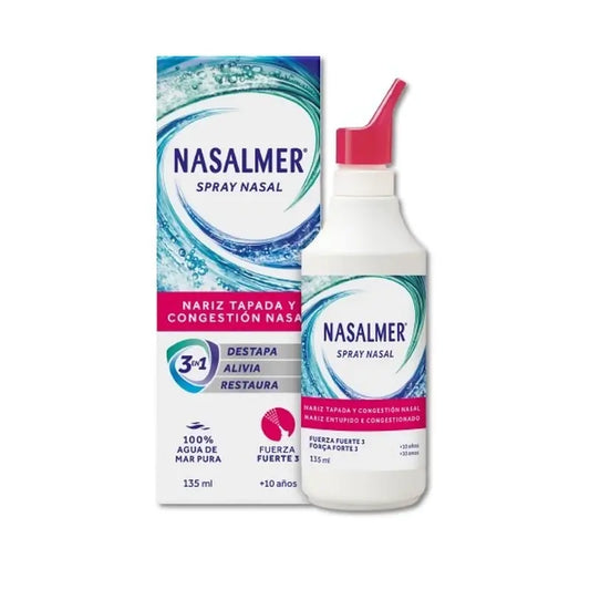 Nasalmer Fuerte, Descongestión Nasal Y Limpieza Profunda, Spray 135 Ml
