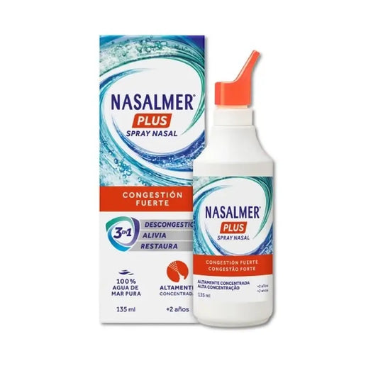 Nasalmer Plus, Descongestión Nasal Y Alivio De Congestión Severa, Spray 135 Ml