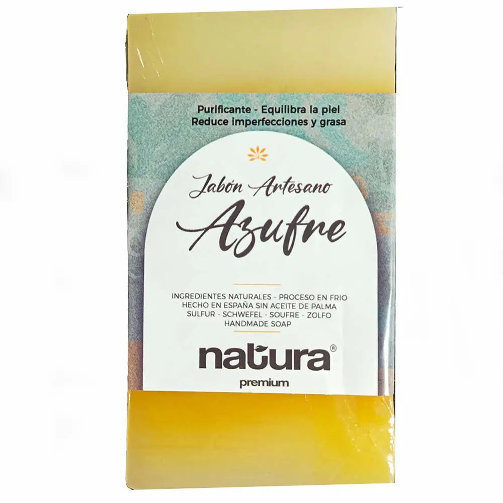 Natura Premium Jabon Facial Artesano Azufre, 107,7 gr