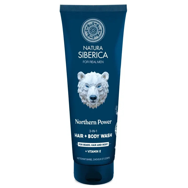 Natura Siberica Men Wild Arctic. Gel 3 En 1 Para Cabello, Cuerpo Y Rostro , 200 ml