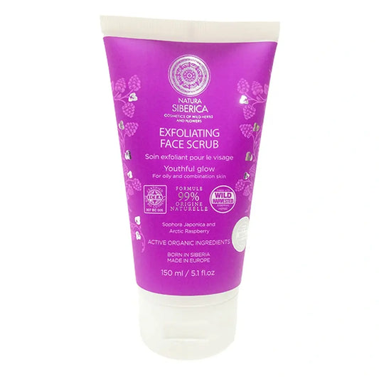 Natura Siberica Peeling Facial Exfoliante Para Piel Grasa O Mixta, Brillo Junvenil , 150 ml