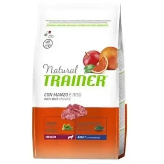 Natural Trainer Canine Adult Medium Buey 12Kg, pienso para perros