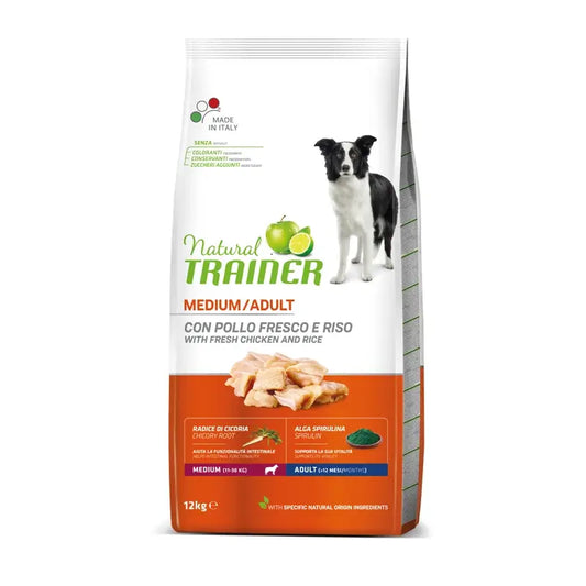 Natural Trainer Canine Adult Medium Pollo 12Kg, pienso para perros