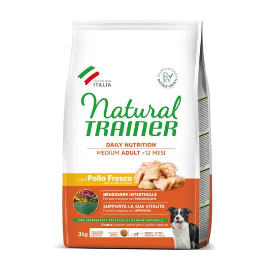 Natural Trainer Canine Adult Medium Pollo 3Kg, pienso para perros