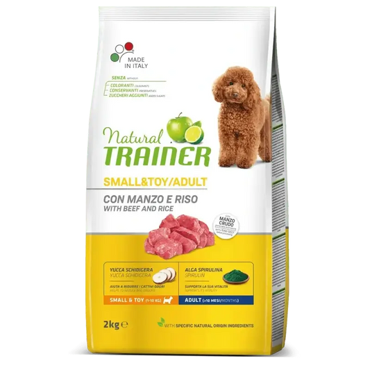 Natural Trainer Canine Adult Mini Ternera 2Kg, pienso para perros
