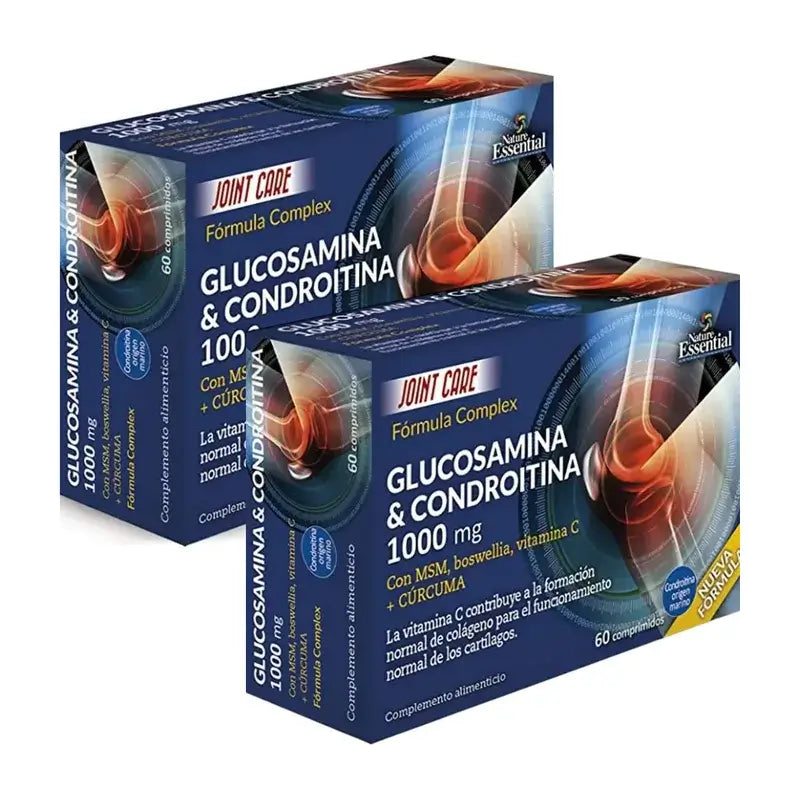 Nature Essential Blister Glucosamina + Condroitina + Msm , 2X60 Cápsulas