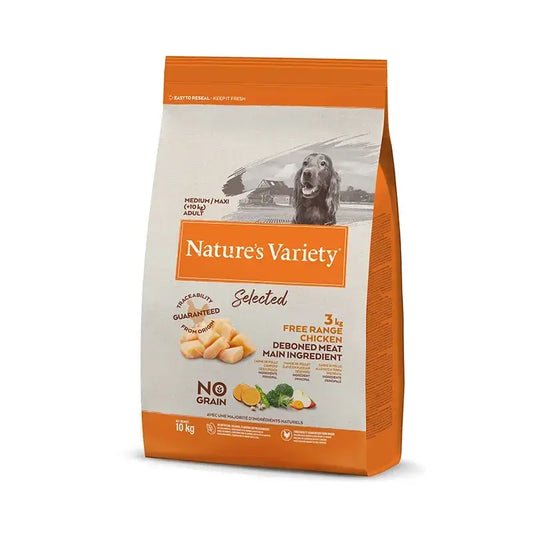 Nature'S Variety Canine Adult Selected Med/Max  Pollo, 10 kg, pienso para perros