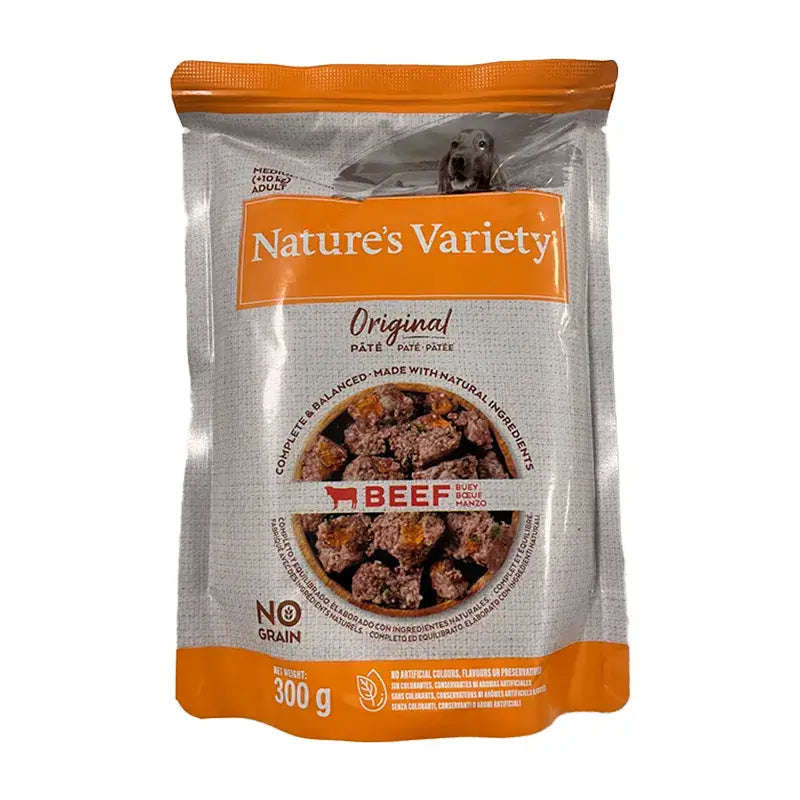Nature'S Variety Canine Original Adult Pate Med Max Pack 4X300Gr, comida húmeda para perros
