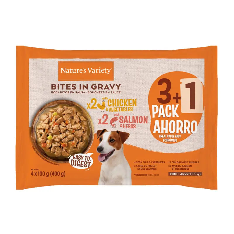 Nature'S Variety Comida Húmeda Para Perros, Mini, Flowpack, 400 gr