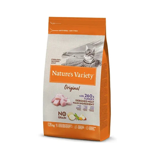 Nature'S Variety Feline Adult Original Esterilizado Pavo 1,25Kg, pienso para gatos