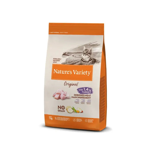 Nature'S Variety Feline Adult Original Esterilizado Pavo, 7 kg, pienso para gatos
