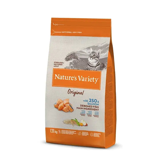 Nature'S Variety Feline Adult Original Esterilizado Salmon 1,25Kg, pienso para gatos