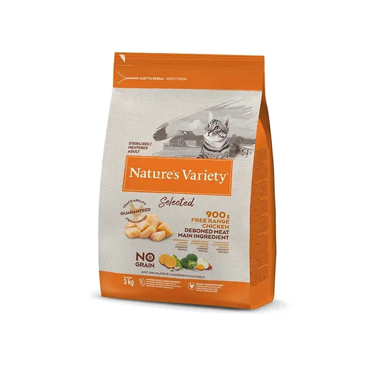 Nature'S Variety Feline Adult Selected Esterilizado Pollo 3Kg, pienso para gatos