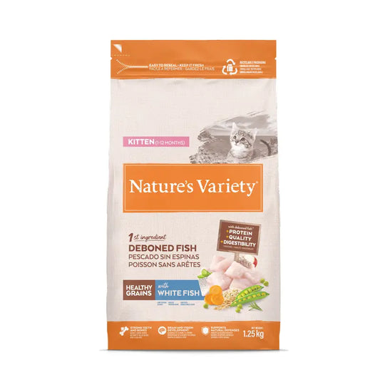 Nature'S Variety Healthy Grain Kitten Pienso Para Gatitos Con Pescado Blanco, 1,25 kg