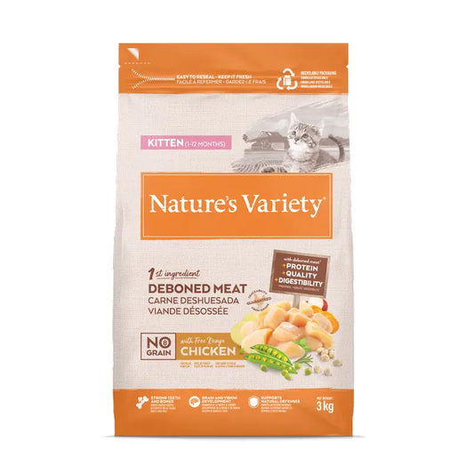 Nature'S Variety Pienso Free Grain Para Gatos, Con Pollo, Natural, 3 kg