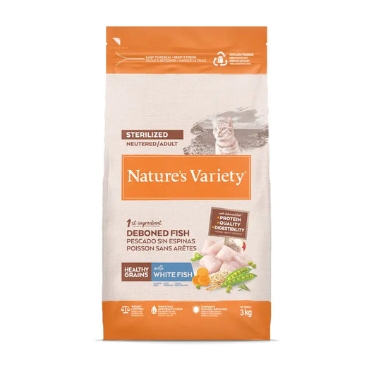 Nature'S Variety Pienso Para Gatos, Con Pescado Blanco, Natural, 3 kg