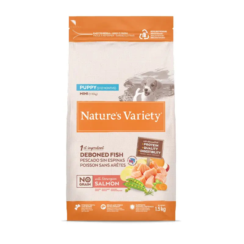 Nature'S Variety Pienso Para Perros, Mini, Con Salmón Atlántico, Natural, 1,5 kg