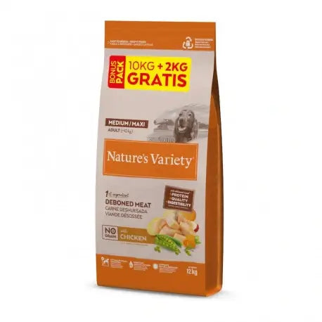 Nature's Variety Perros Medium Chicken Sin Cereales 12 kg