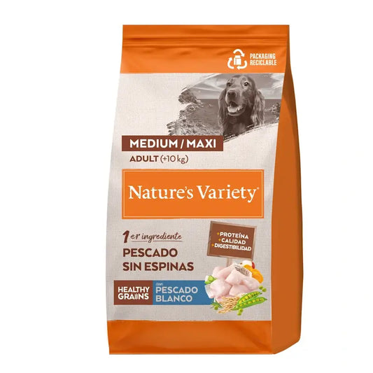 Nature's Variety Perros Medium White Fish Con Cereales 12kg