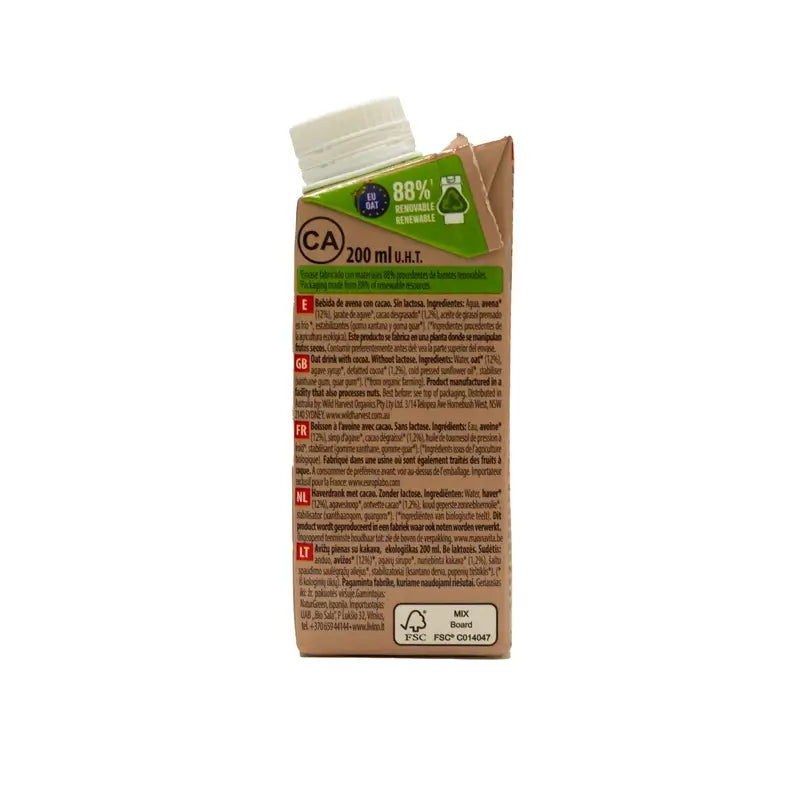 Naturgreen Bebida De Avena Con Chocolate, 200Ml