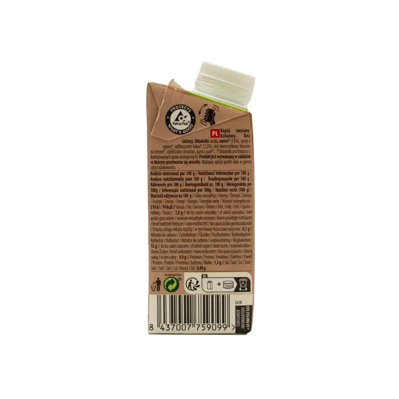 Naturgreen Bebida De Avena Con Chocolate, 200Ml