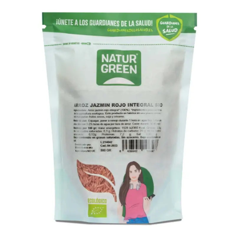 Naturgreen Arroz Jazmín Rojo Integral Bio, 500 g