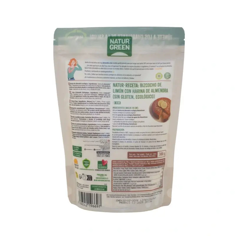 Naturgreen Harina De Almendra Bio, 300 g