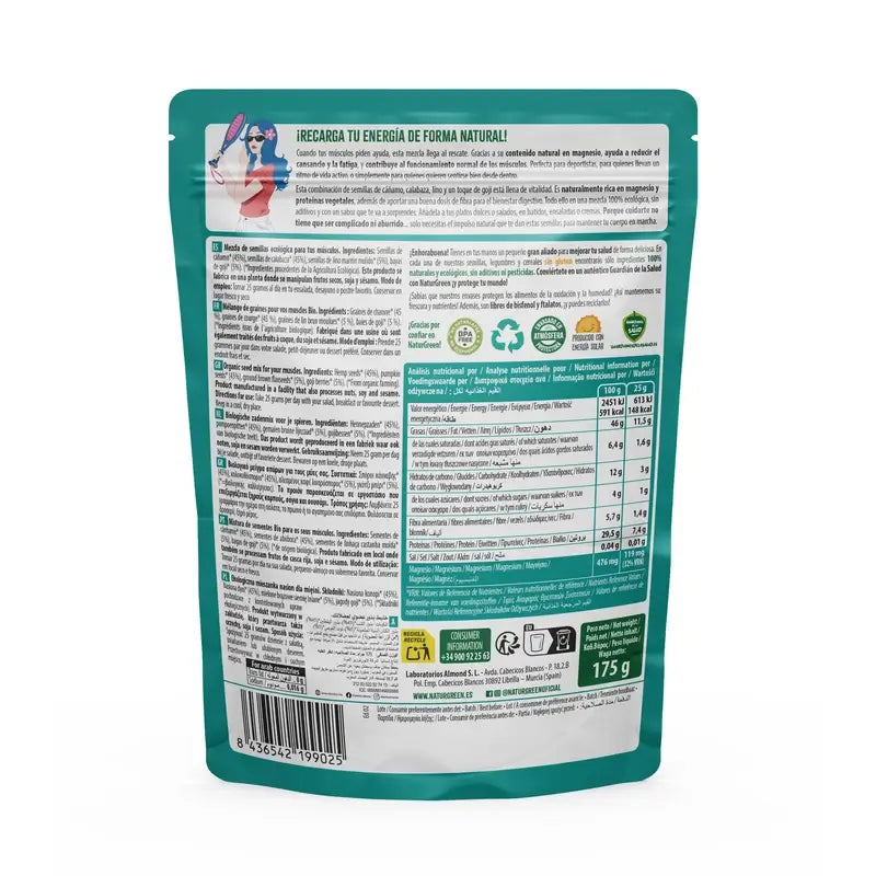 Naturgreen Semillas Ecológica Para Tus Músculos, 175 gramos