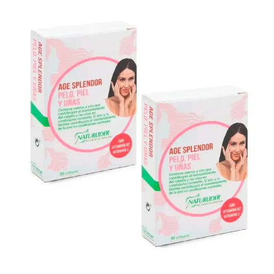 Naturlider Age Splendor Pelo Piel Uñas, Pack 2 x 30 cápsulas