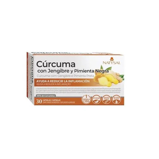 Natysal Curcuma Con Jengibre Y Pimienta Negra 30Cap.