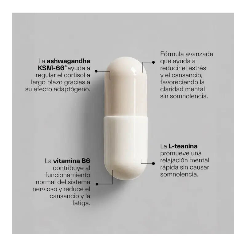 Ndl Pro-Health Ashwagandha Ksm-66 Ecológica + L-Teanina, 120 cápsulas