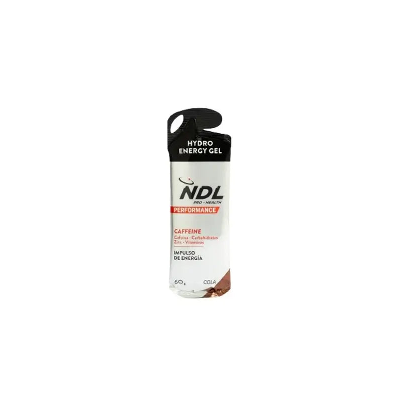 NDL Pro-Health Gel Energético Con Cafeína Sabor Cola, Pack 12x60 gr