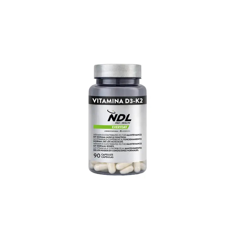 Ndl Pro-Health  Vitamina D3 Y K2, 90 cápsulas