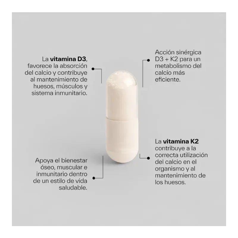 Ndl Pro-Health  Vitamina D3 Y K2, 90 cápsulas