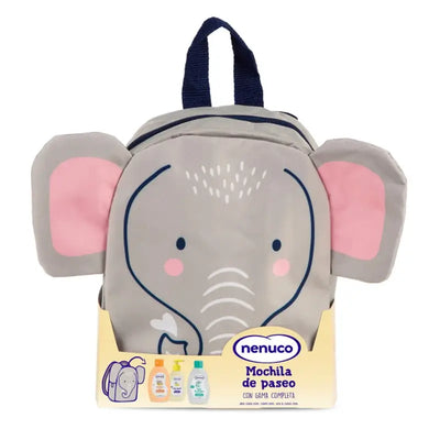 Nenuco Pack Bebé Mochila de Paseo Elefante, con Colonia, Jabón