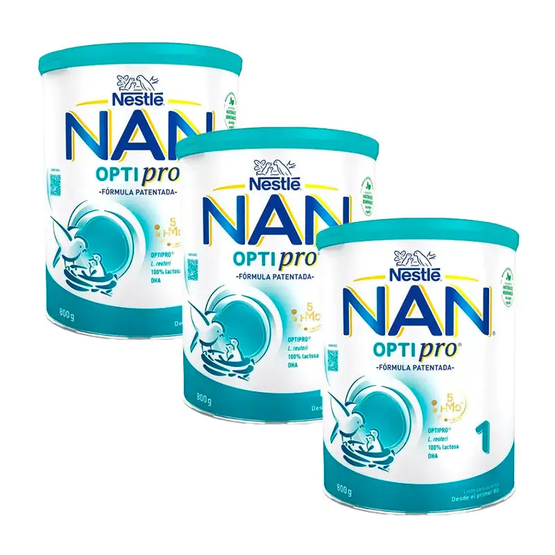 Nestlé Nan Optipro 1 Leche de Inicio, 3x800 gr