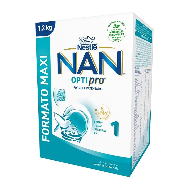 Nestlé Nan Optipro 1 Leche de Inicio, 1200 gr